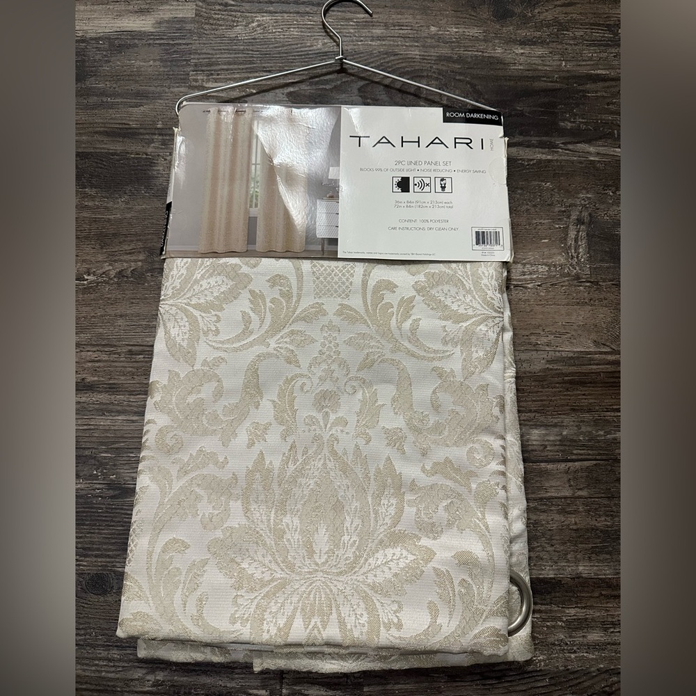 Tahari Home Room Darkening 2pc Lined Panel Set 36”x84”